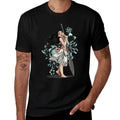Disney Moana Tropical Floral Line Art Voyager Portrait  Oversized Silhouette T-Shirt