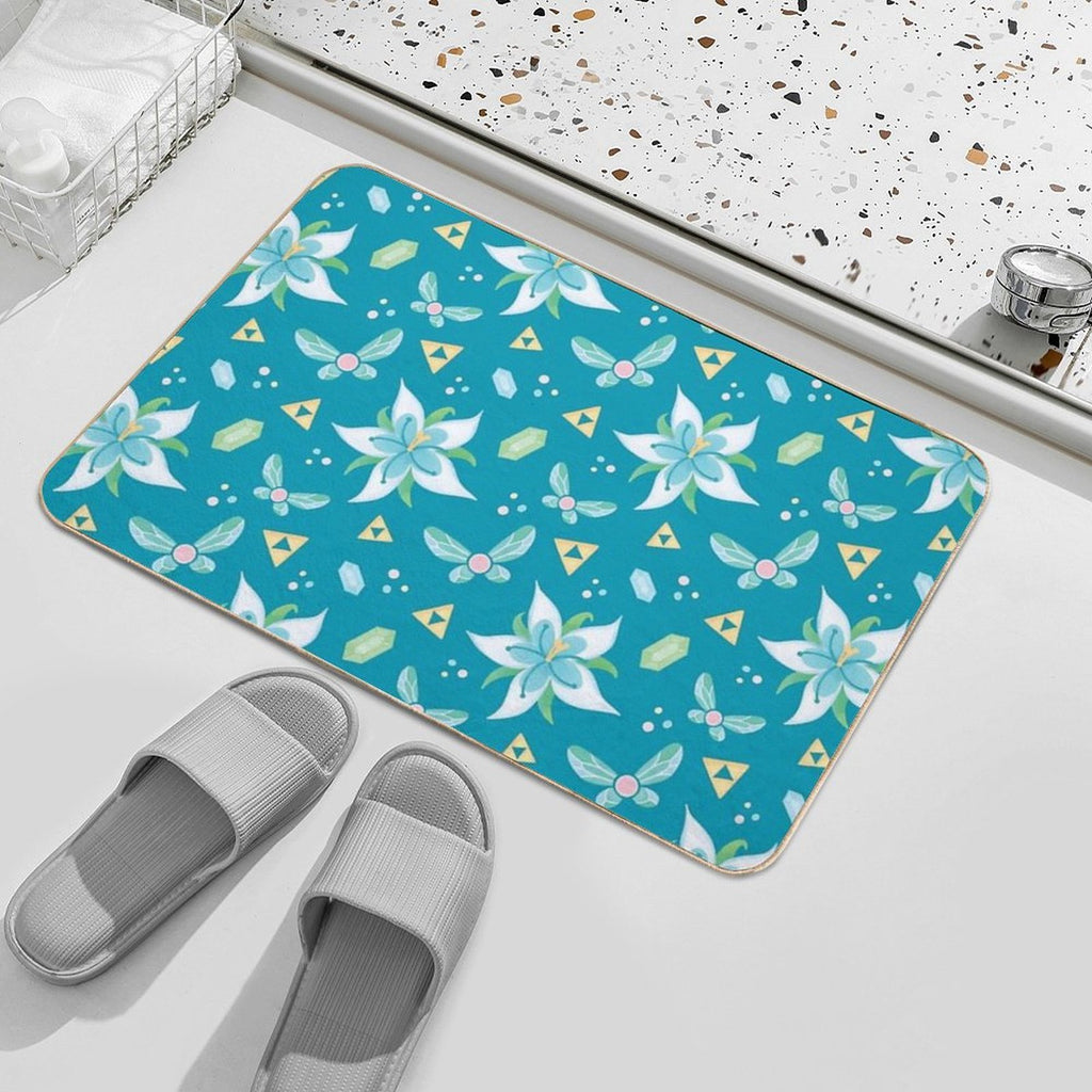 Silent Princess Pattern Blue V.2  Multi-Purpose Bath Mat