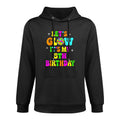 Lets Crazy Its My 5th Birthday Party Glowing 80s Group Team Relaxed Fit Hoodie