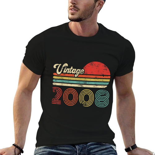 17 Year Old Birthday Vintage 2008 17th Birthday  Cotton T-Shirt