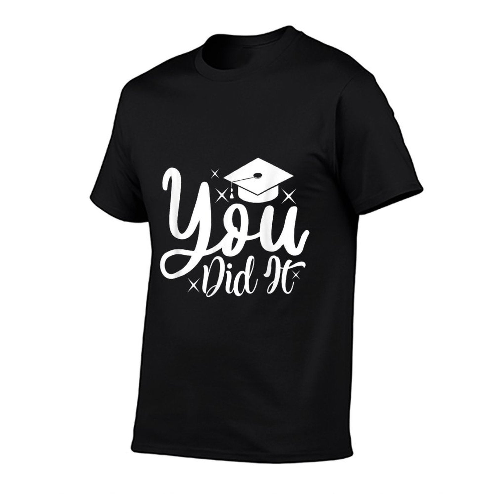 You Did It, Class Of 2024 Graduation Seniors Graduated Fun  Ribbed Collar T-Shirt