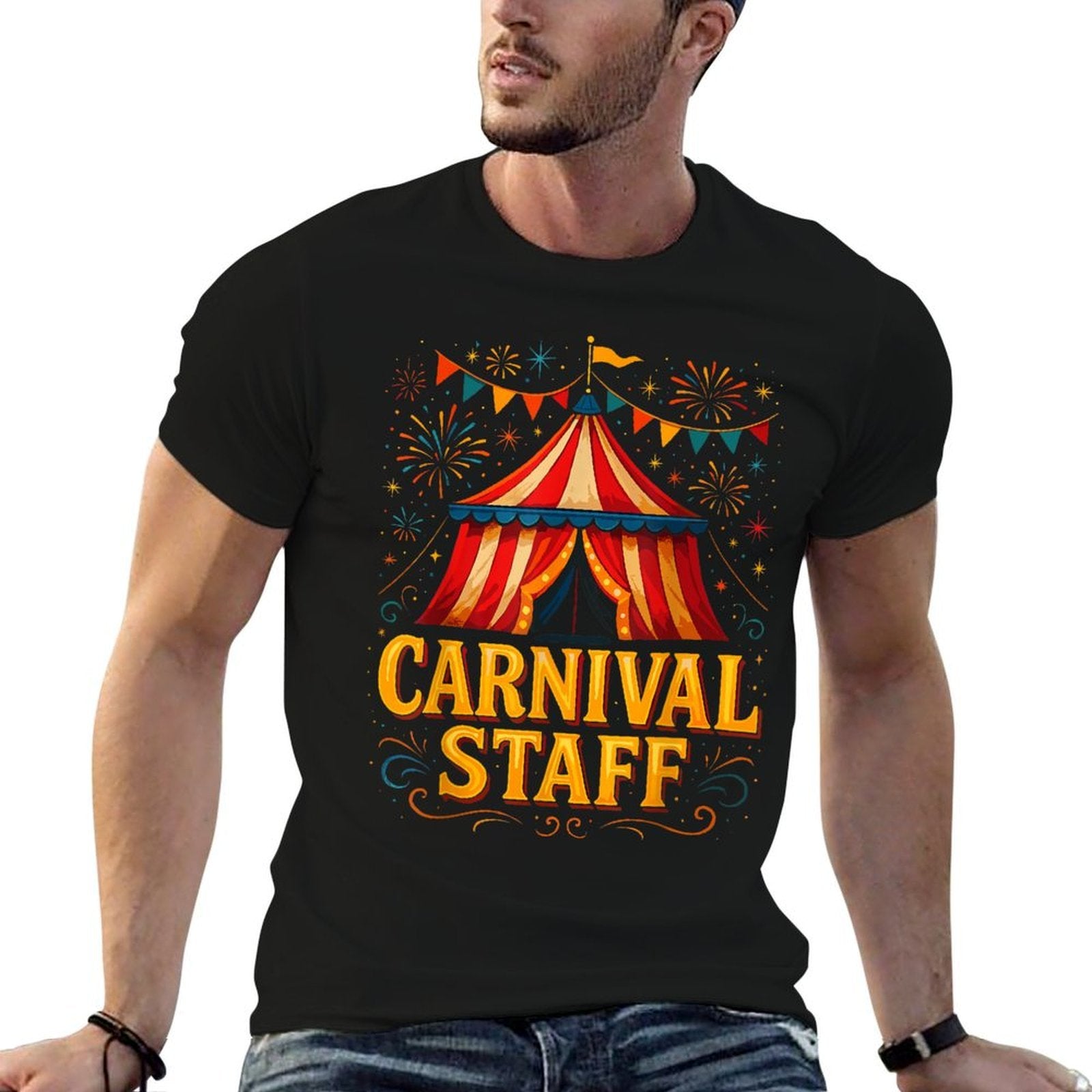 Funny Circus Staff Matching Carnival Staff  Wrinkle-resistant T-Shirt