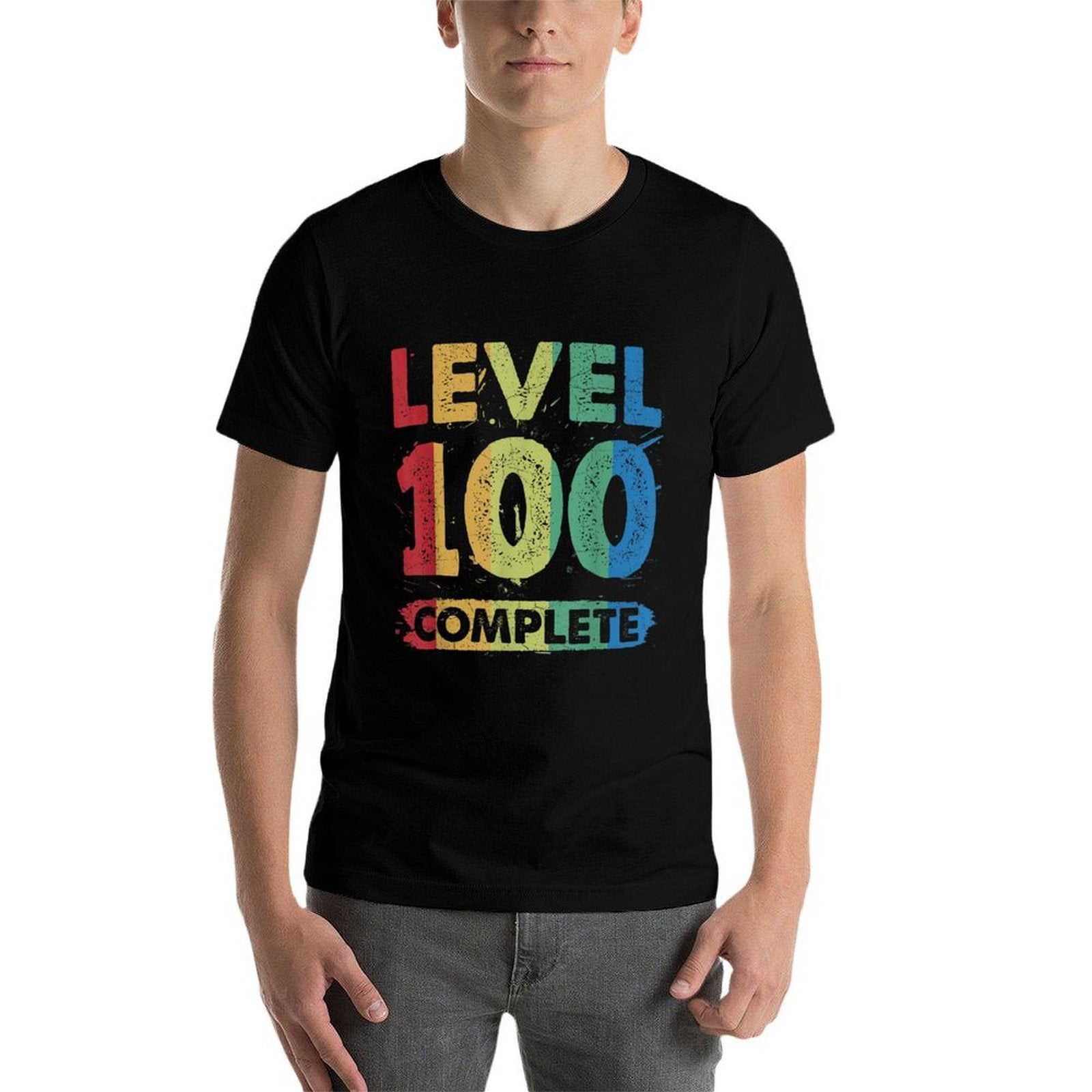 Level 100 Complete 100th Birthday  Trendy Pattern T-Shirt