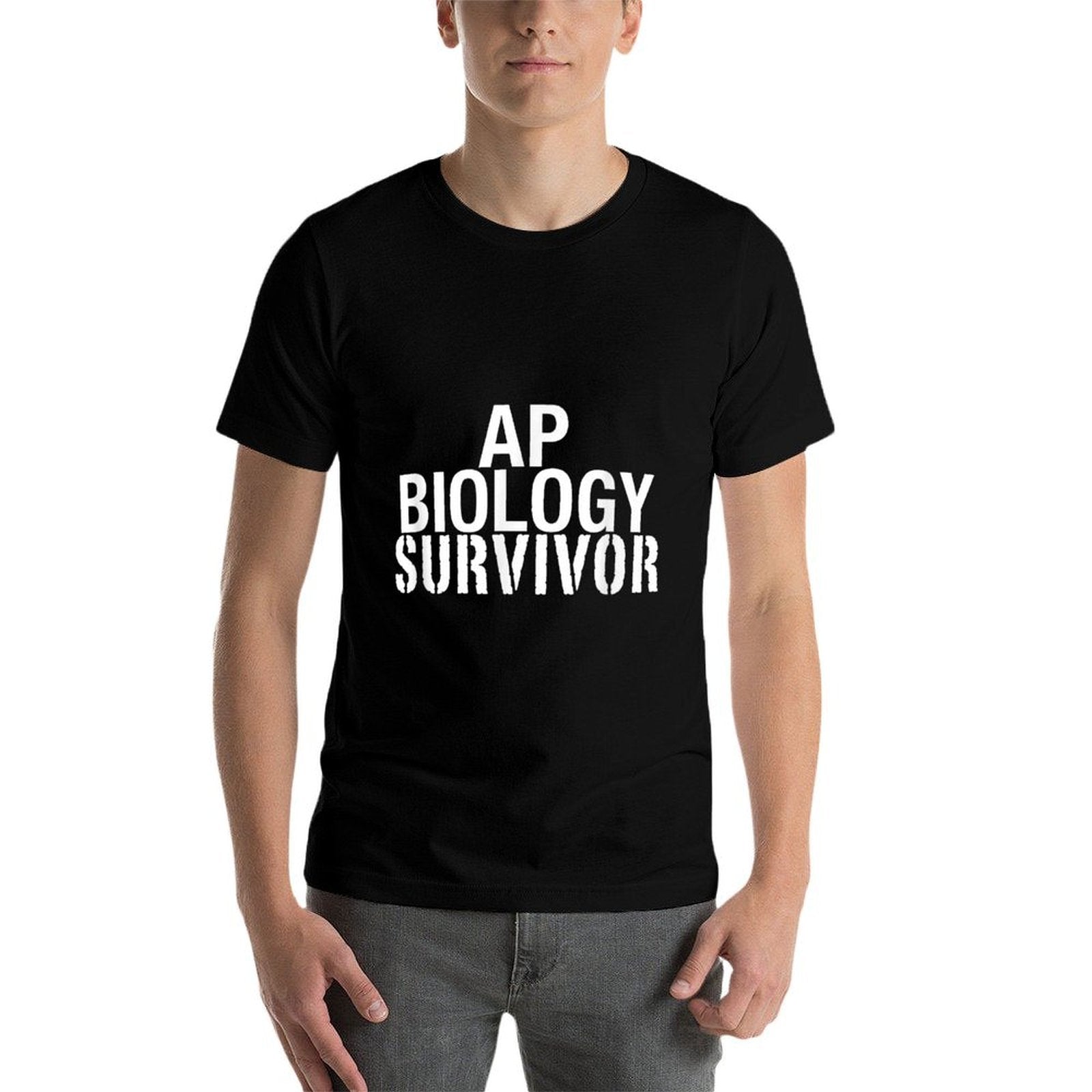 AP Biology T Shirt Funny High School AP Class Survivor  Cotton T-Shirt