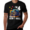 Kids Birthday Monster Truck 4 Year Old Boy 4th Birthday Party  Affordable Price T-Shirt