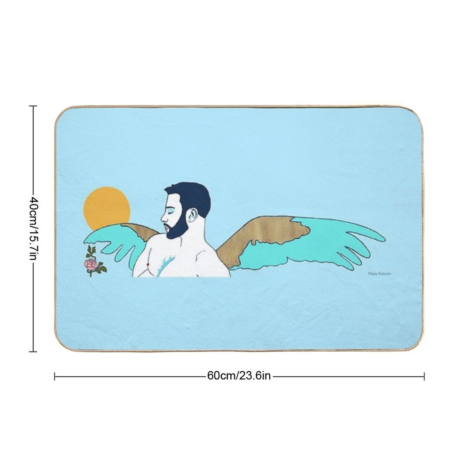 The Lonely Rose  Fade-Resistant Bath Mat