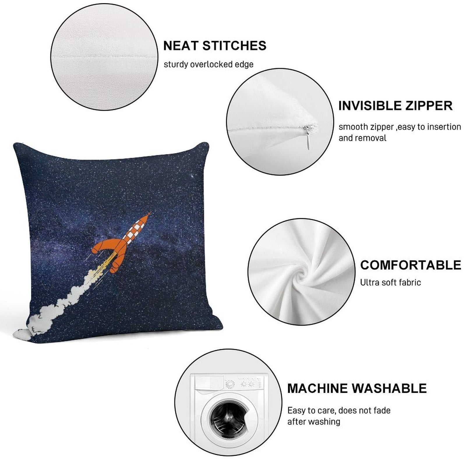 Objectif Les Étoiles Soft Style Accent Throw Pillow