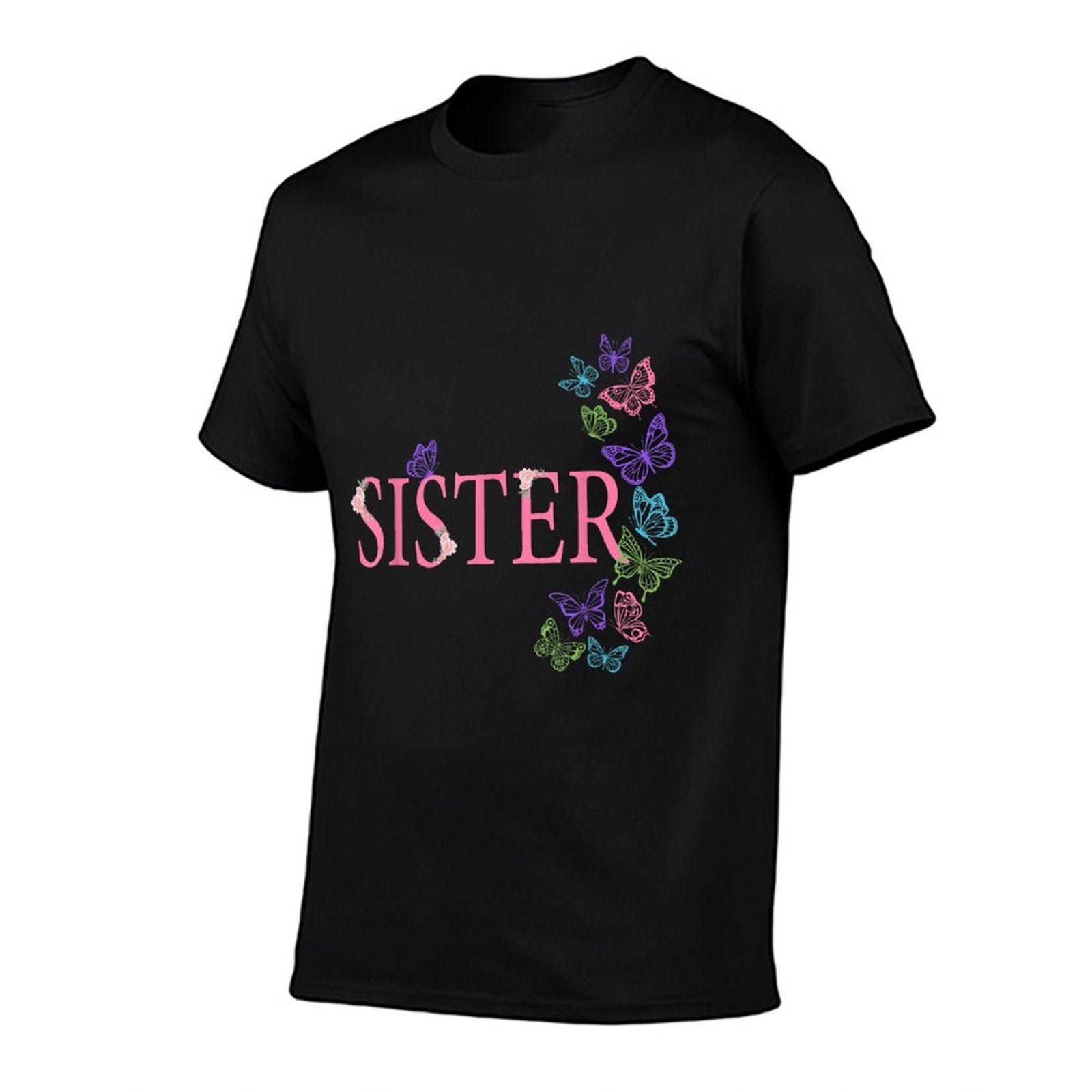 Sister of The Birthday Girl Butterfly Family 1st Birthday  Polyester Blend T-Shirt