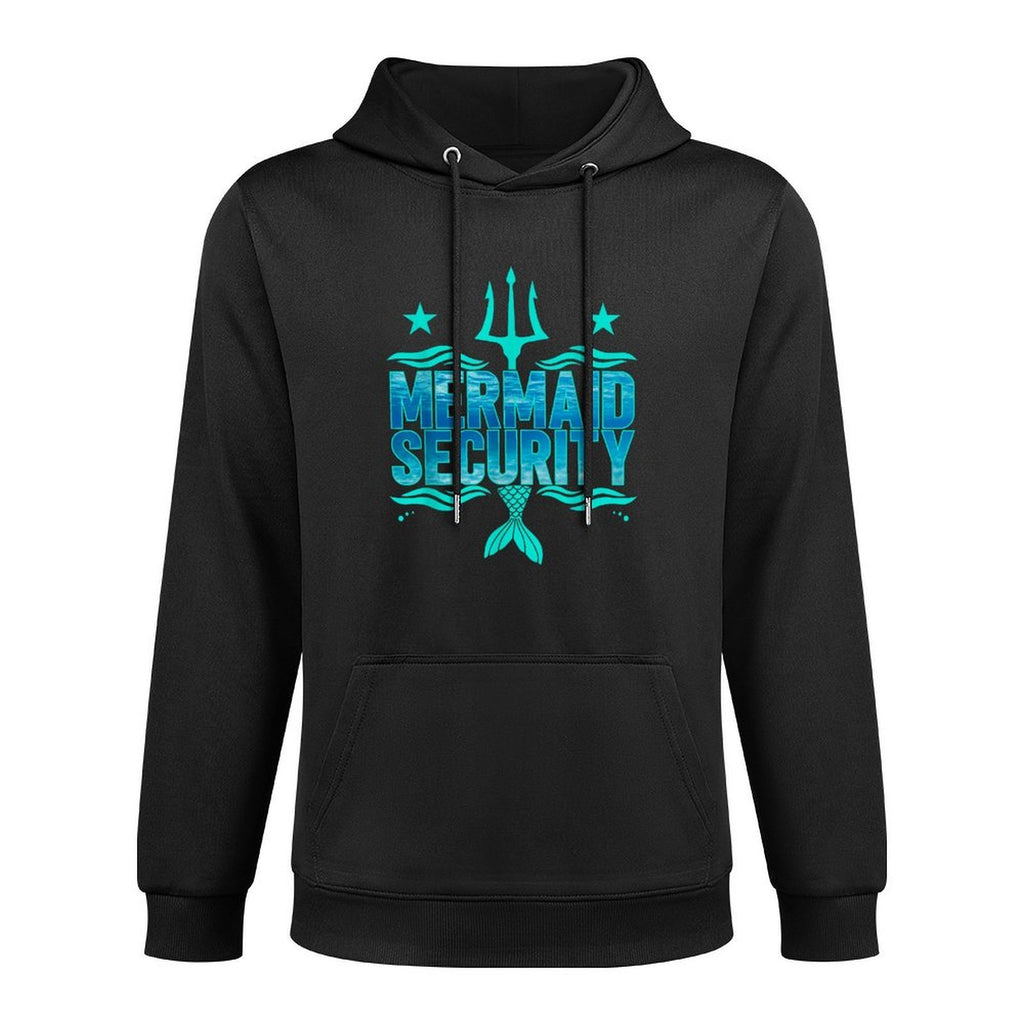 Mermaid Security Squad Trident Birthday Merman Souvenir Easy Care Hoodie