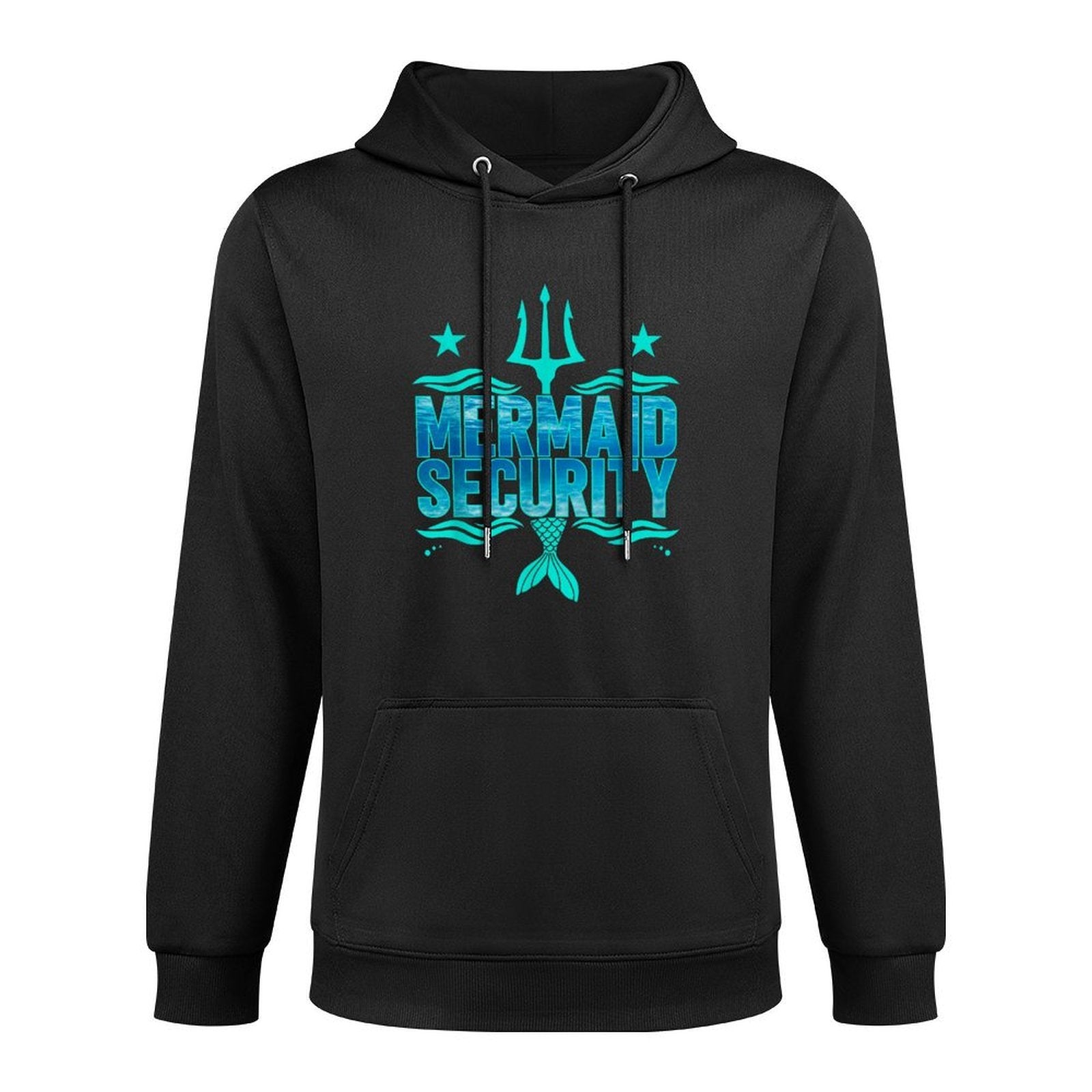 Mermaid Security Squad Trident Birthday Merman Souvenir Easy Care Hoodie