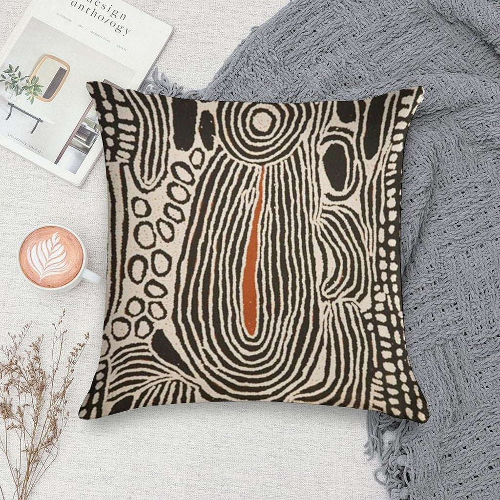 Australian Aboriginal Art Soft Ultra-Soft Texture Throw Pillow