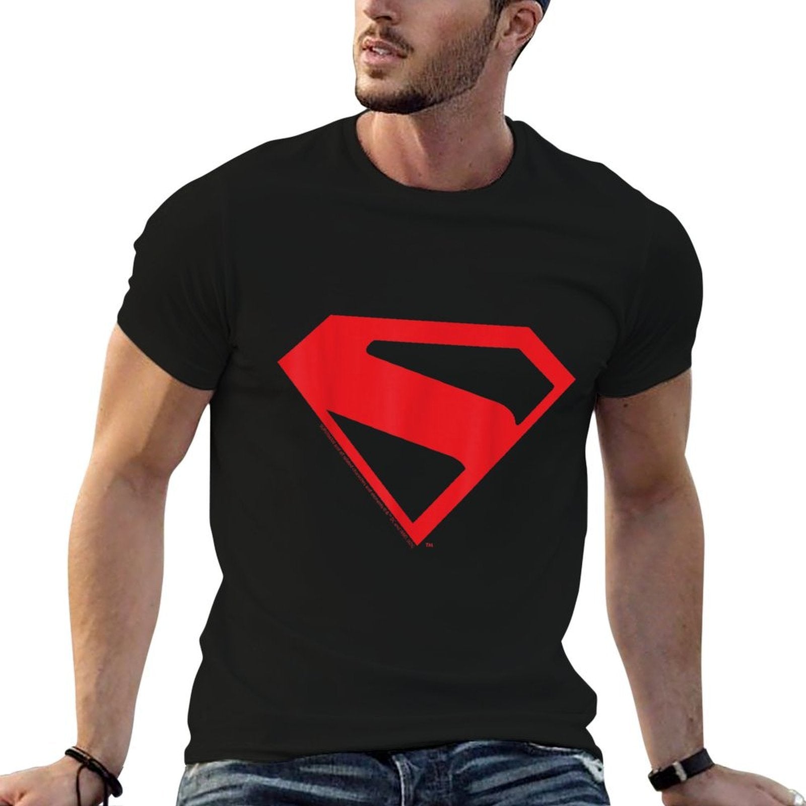New Superman Movie Design Superman Silhouette  Eco-friendly Material T-Shirt