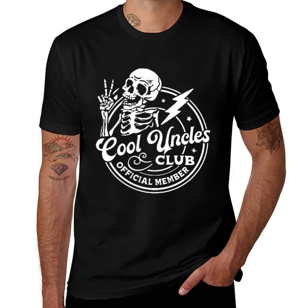 Funny Skeleton Cool Uncles Club Retro New Uncle Father's Day  Durable T-Shirt
