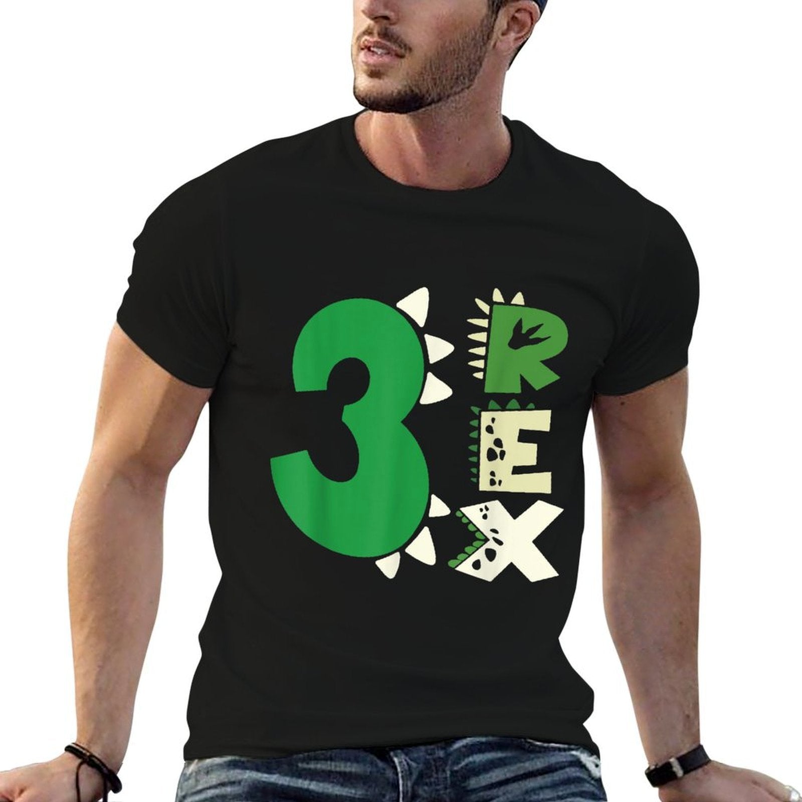 Three Rex Birthday Boy 3rd Dinosaur Birthday T-Rex Birthday  Relaxed-fit T-Shirt