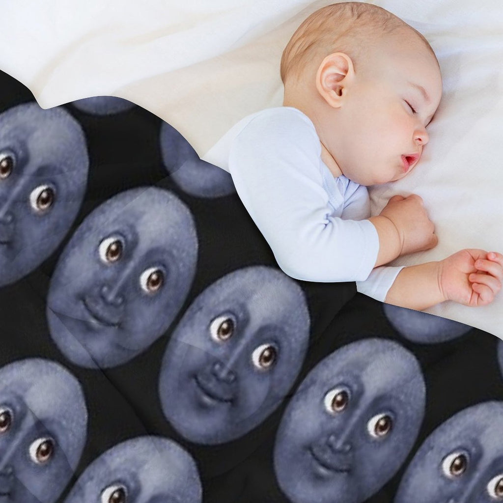 Moon Emoji Comfort Throw Blanket
