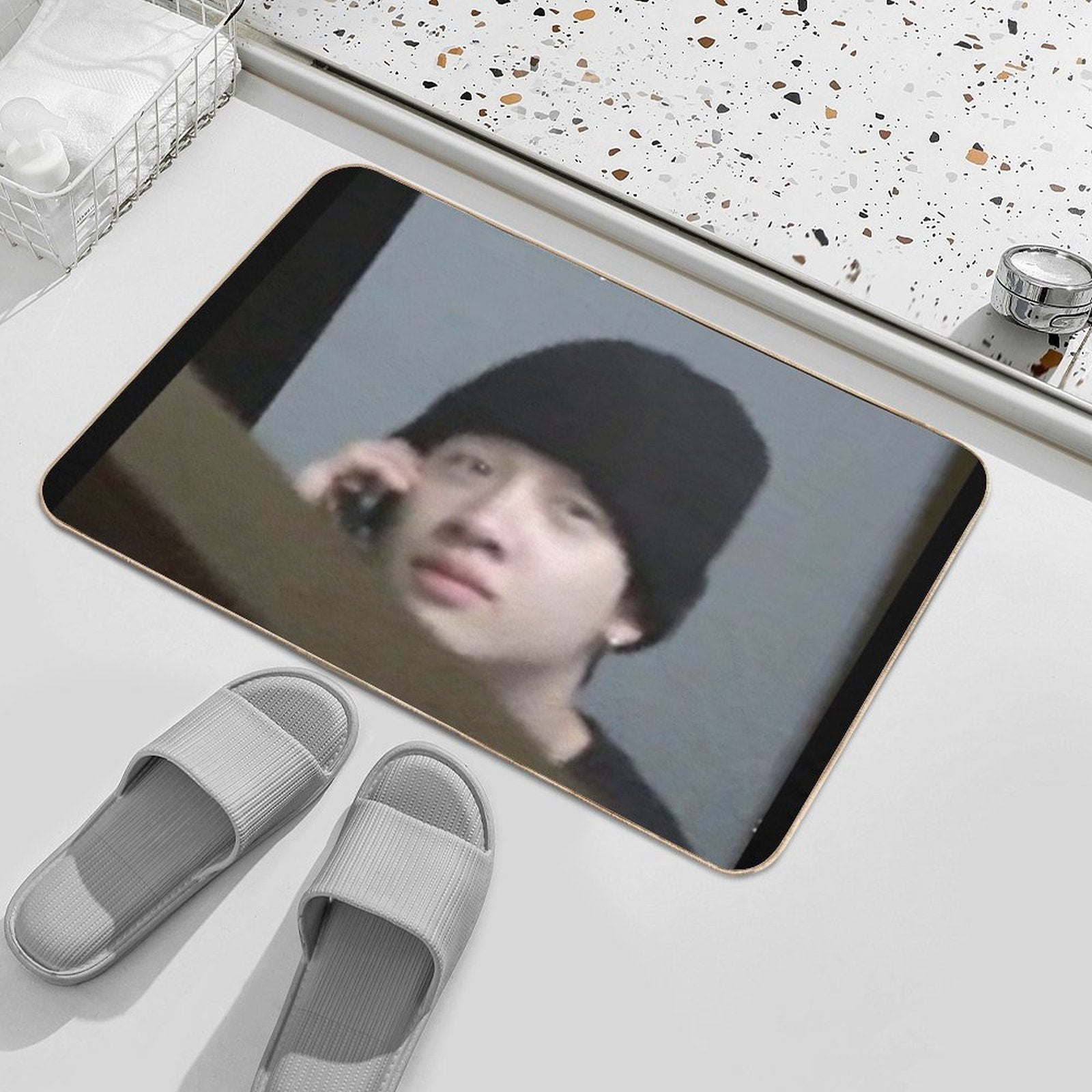 Bang Chan Cellphone Meme  Multi-Purpose Bath Mat