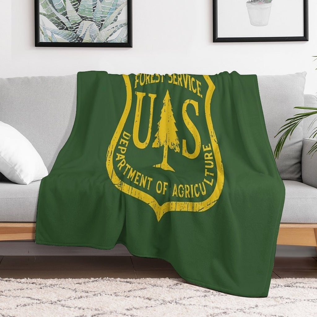 Forest Service Vintage Emblem Compact Throw Blanket
