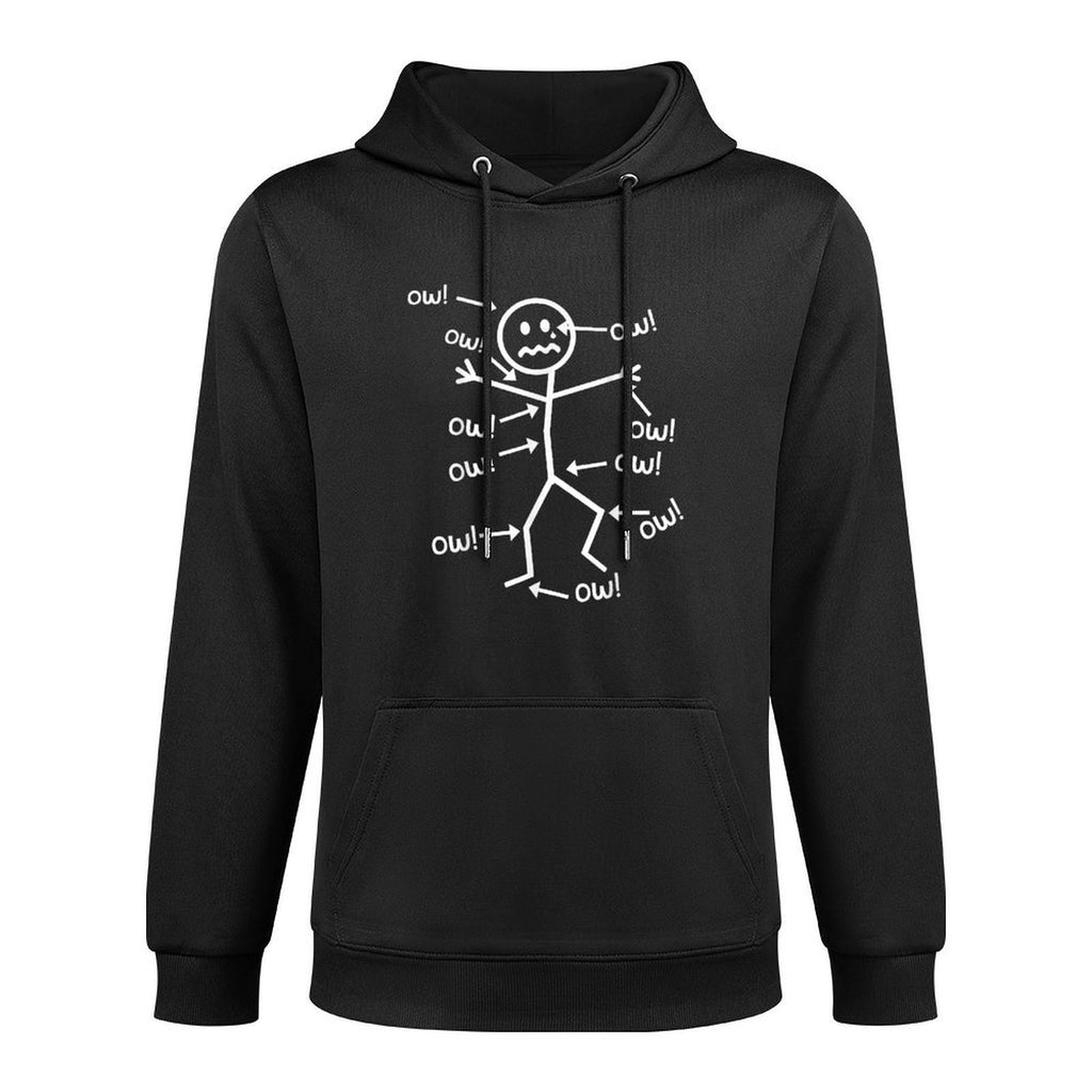 Ow Ow Ow - Funny Chronic Pain Awareness Adjustable Hood Hoodie
