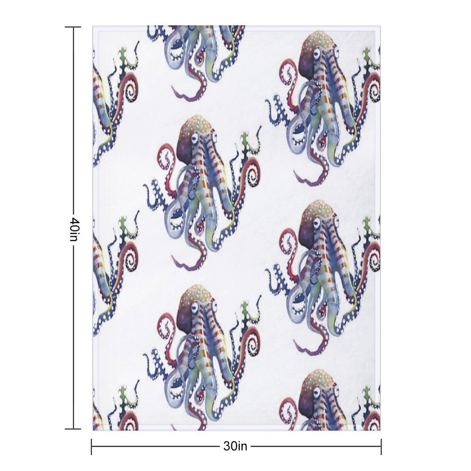 Octopus Anti-pilling Throw Blanket