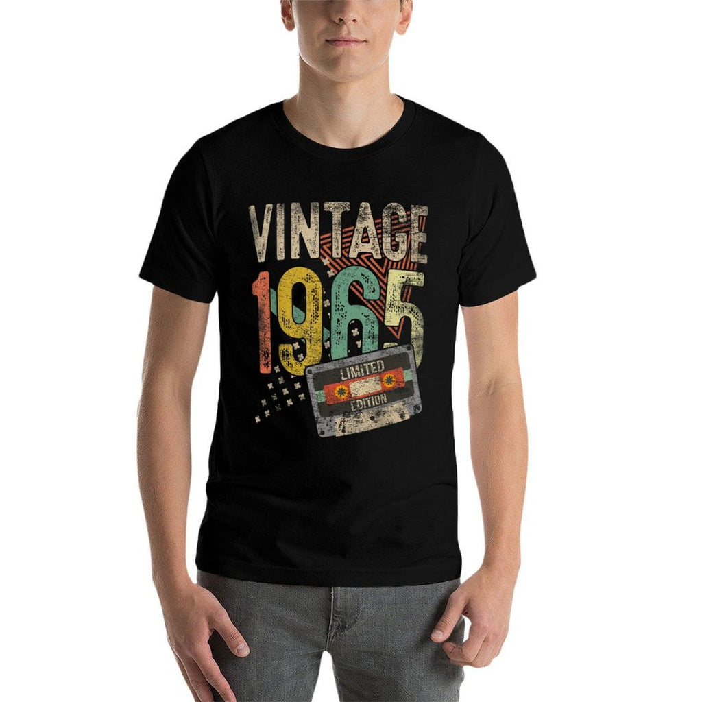 Vintage 1965 60th Birthday Gifts For Men Women 60 Year Old  Summer-ready Fabric T-Shirt