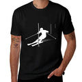 Alpine Ski Racing, Racing Runner, Ski Slope, Slalom Course Skier  Wrinkle-resistant T-Shirt