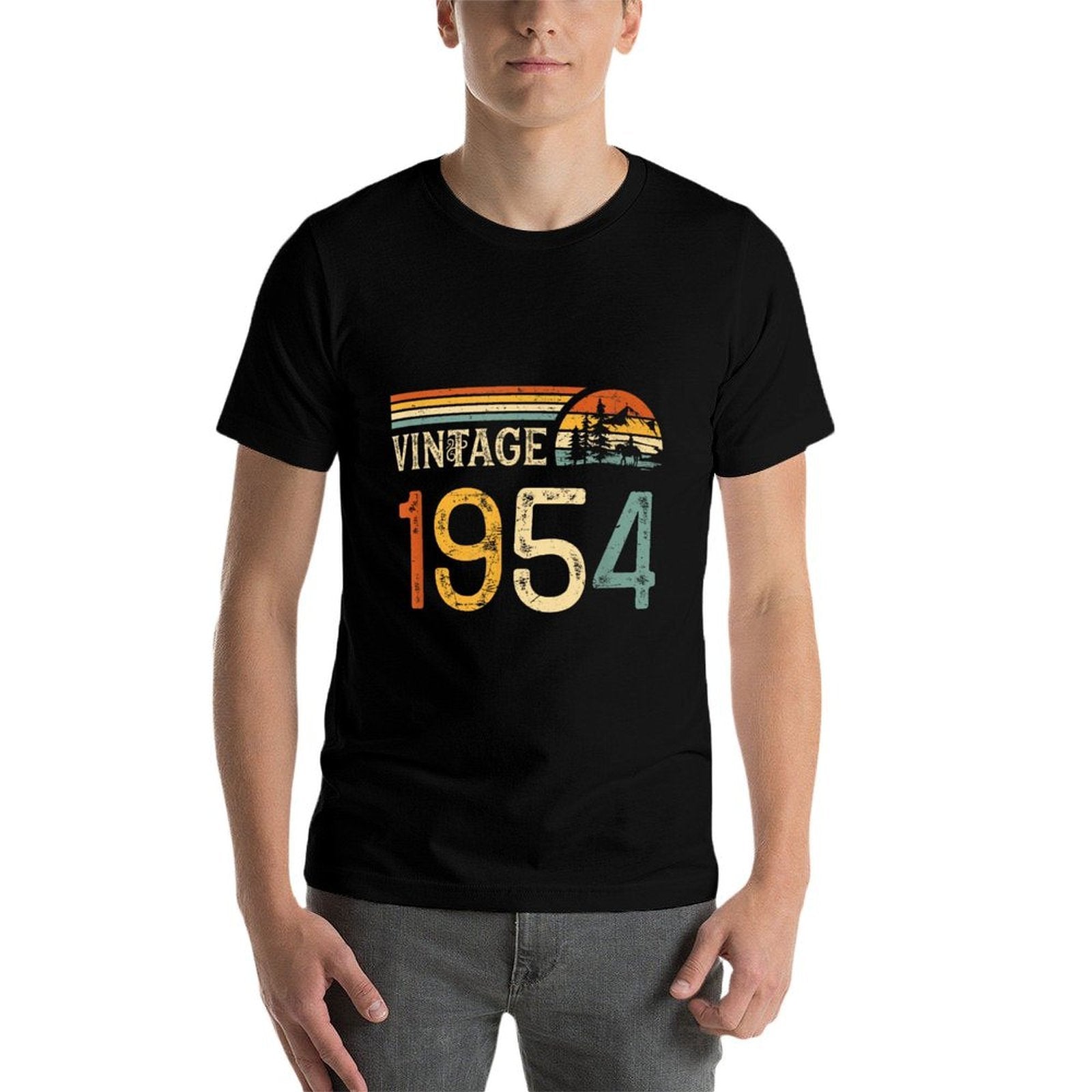 Vintage 1954 Birthday Retro  Tagless Design T-Shirt