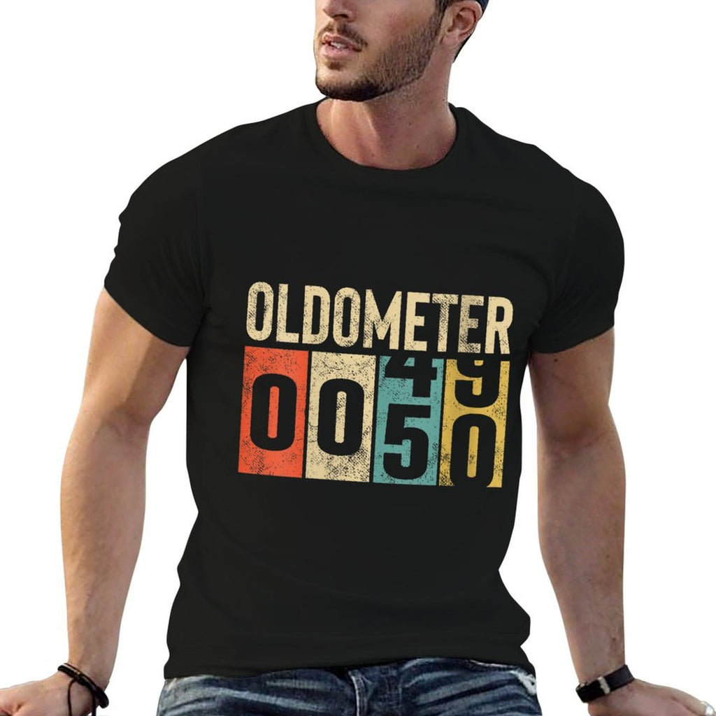 Funny 50 Years Old Oldometer Vintage 50th Birthday Odometer  Vintage-inspired T-Shirt