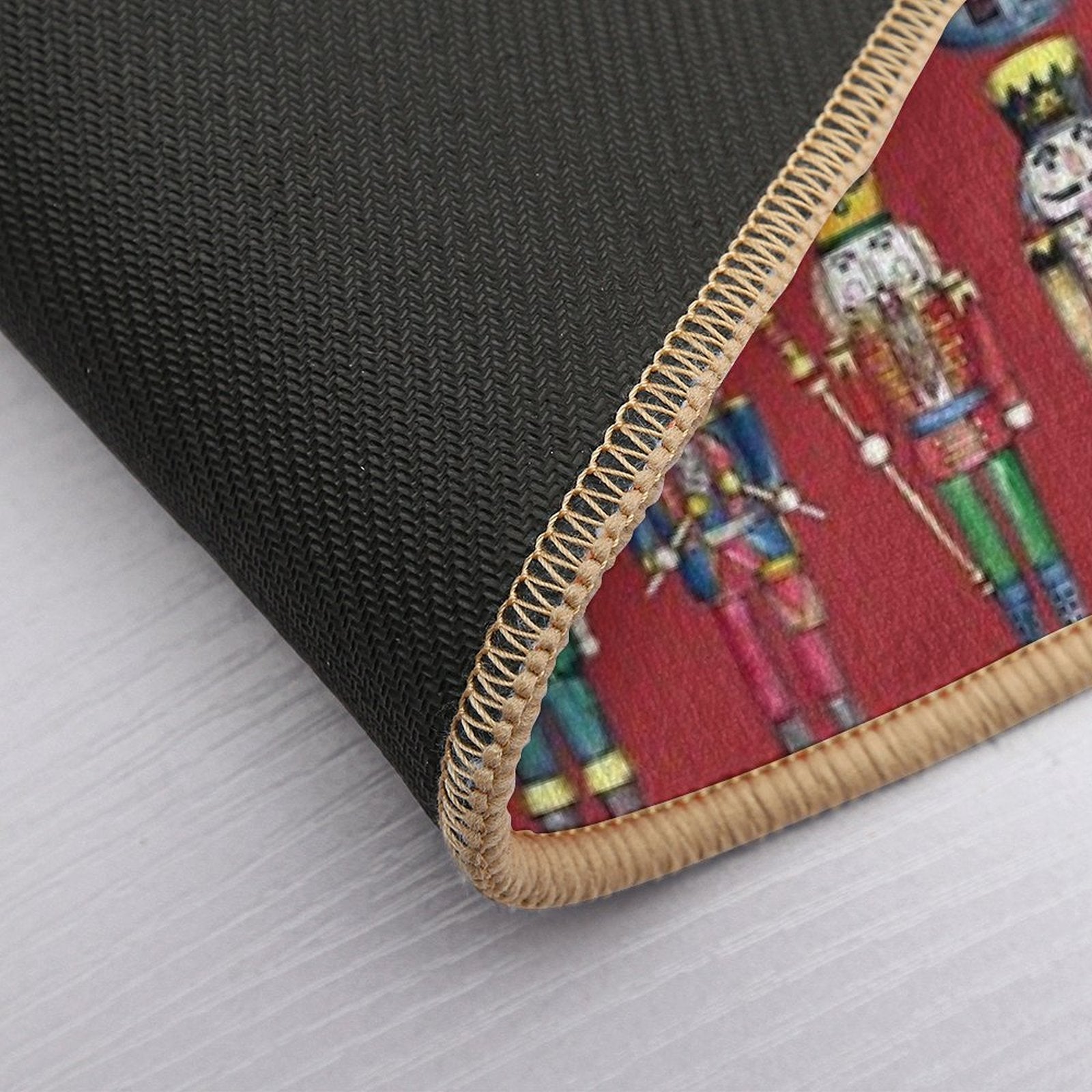 The Nutcracker Prince Pattern in Red  Stain-Proof Bath Mat