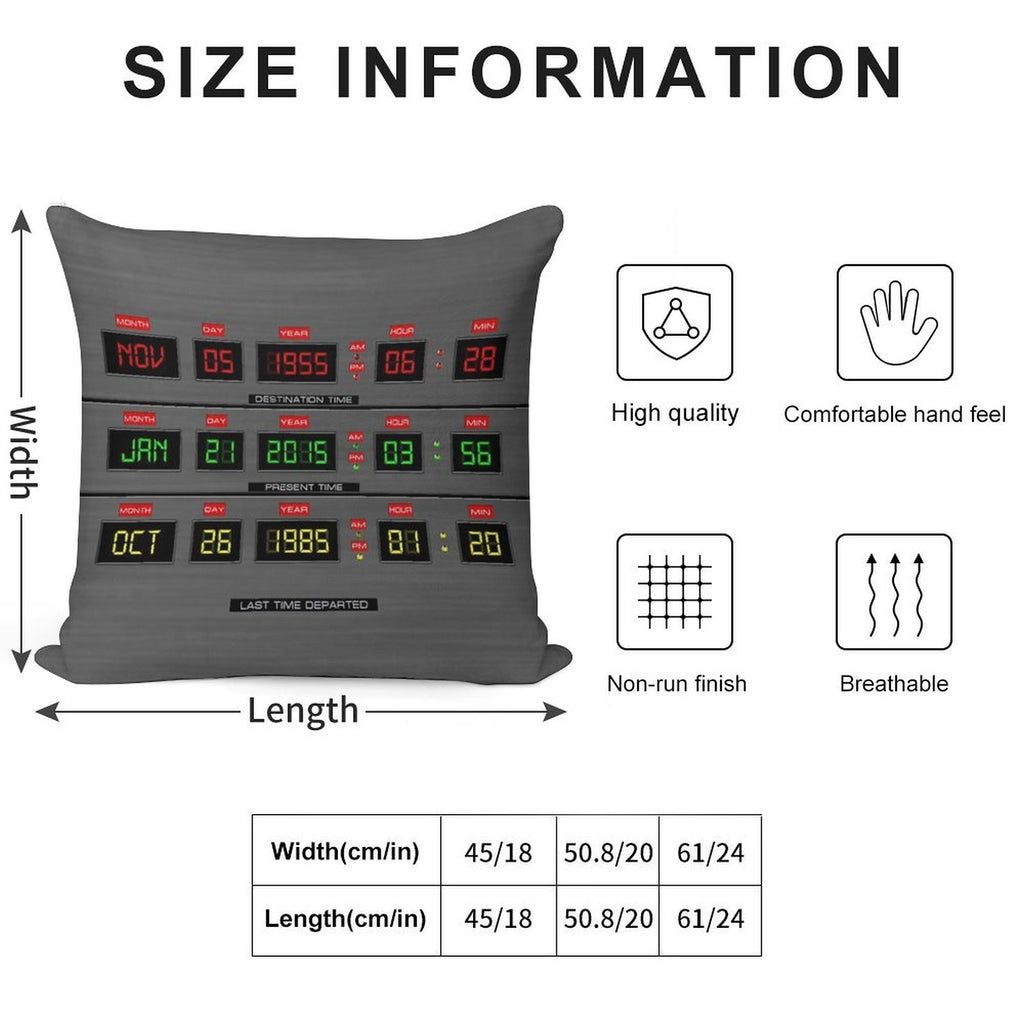 Back To The Future Soft Skin-Friendly Throw Pillow