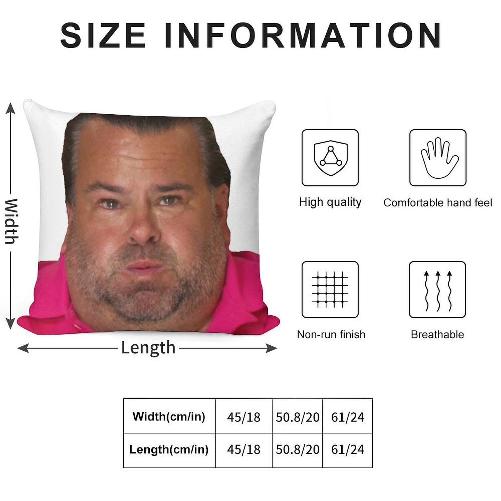 Big Ed Soft Washable Throw Pillow
