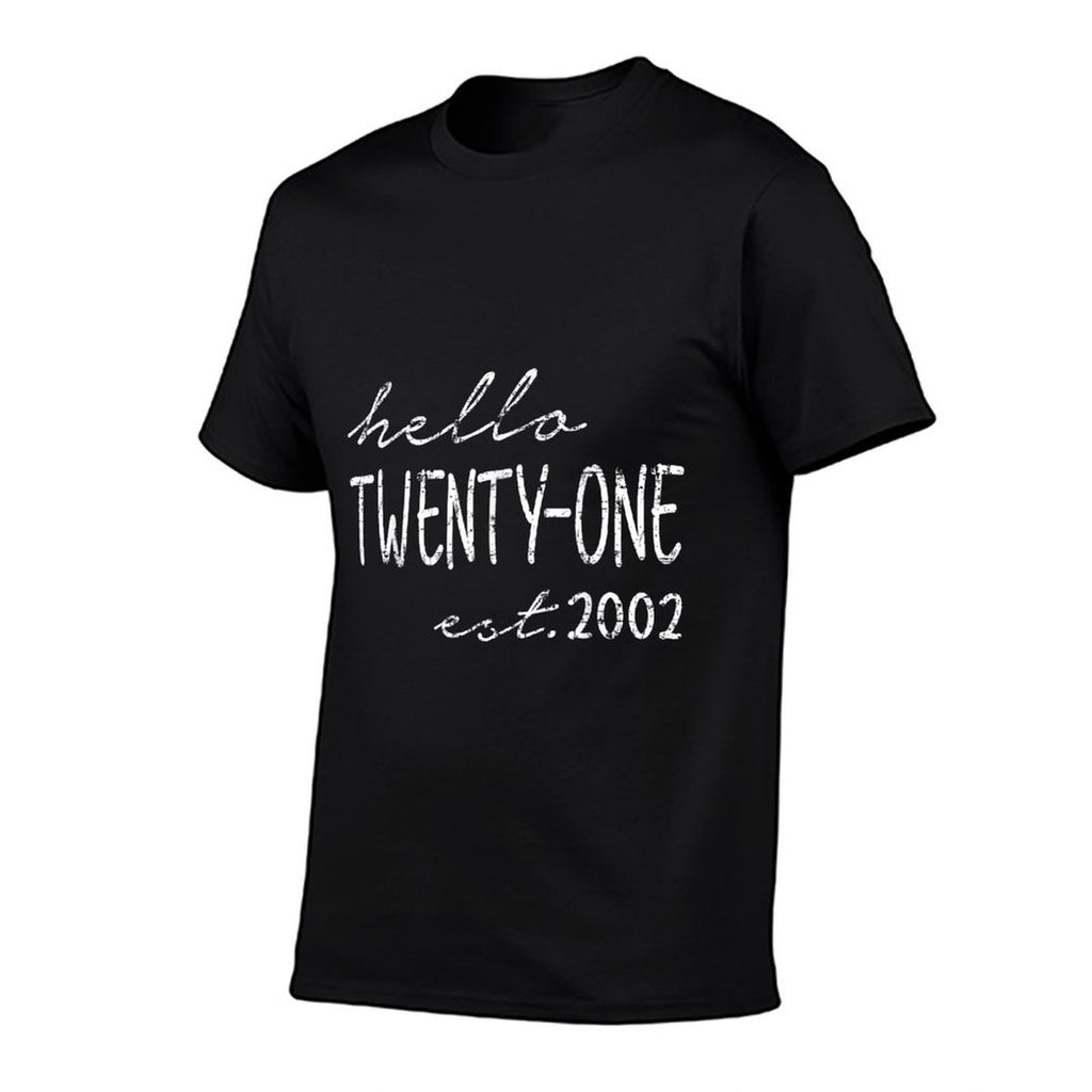 Est. 2002, Hello Twenty-One Years Old, 21st Birthday  Vintage-inspired T-Shirt