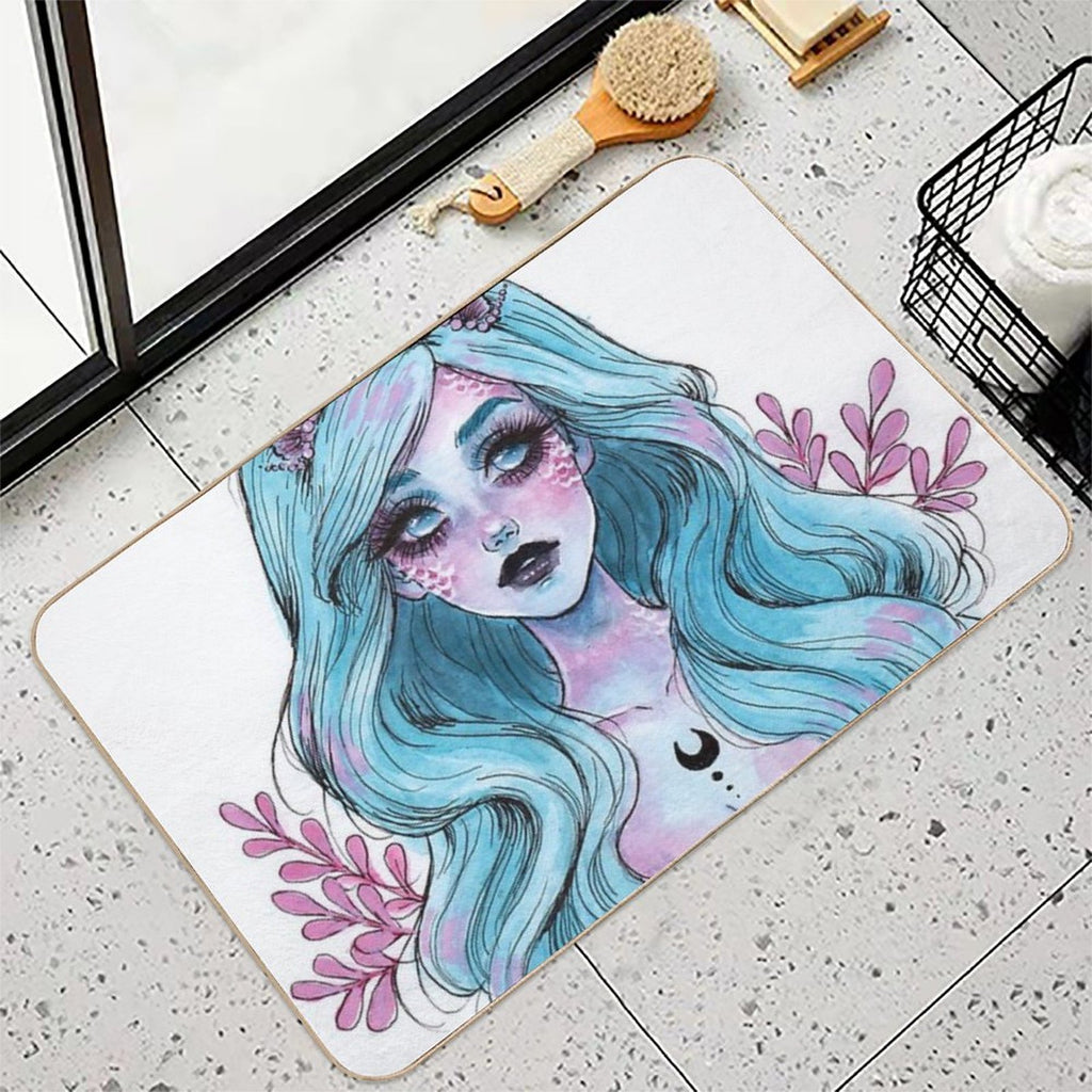 Pearlescent Mermaid  Easy Maintenance Bath Mat