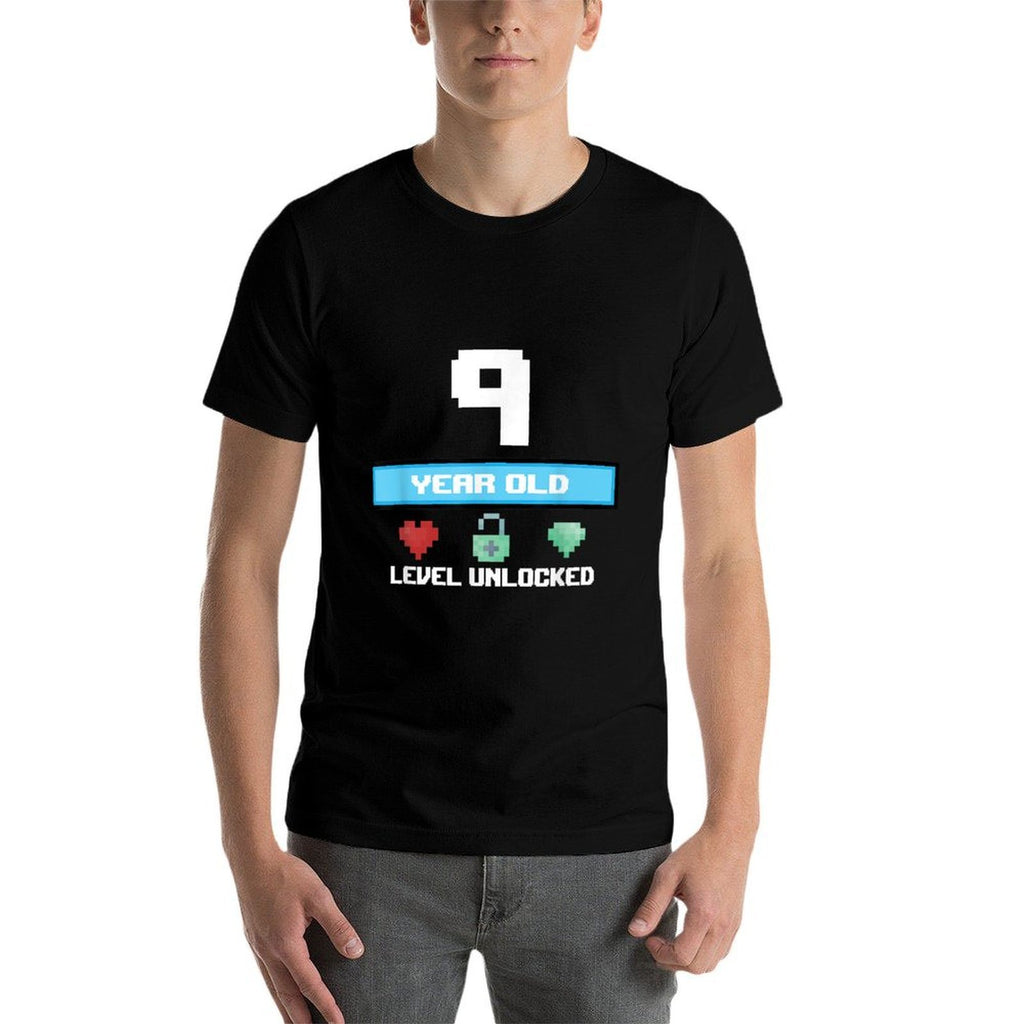 9th Birthday 9 Year Old Level Unlocked Bday Gifts  Quick-drying T-Shirt