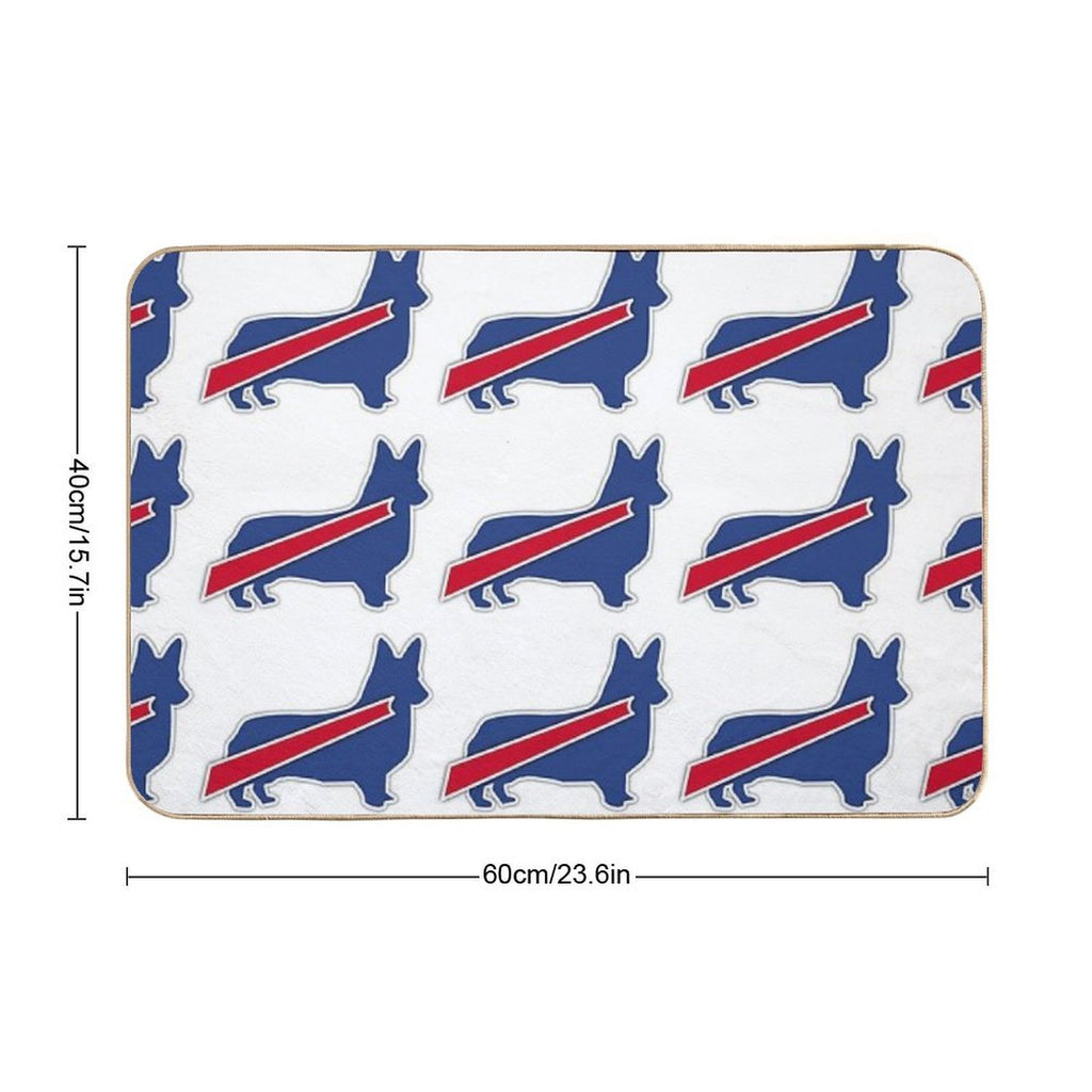 Buffalo Bills Corgi  Slip-Resistant Bath Mat