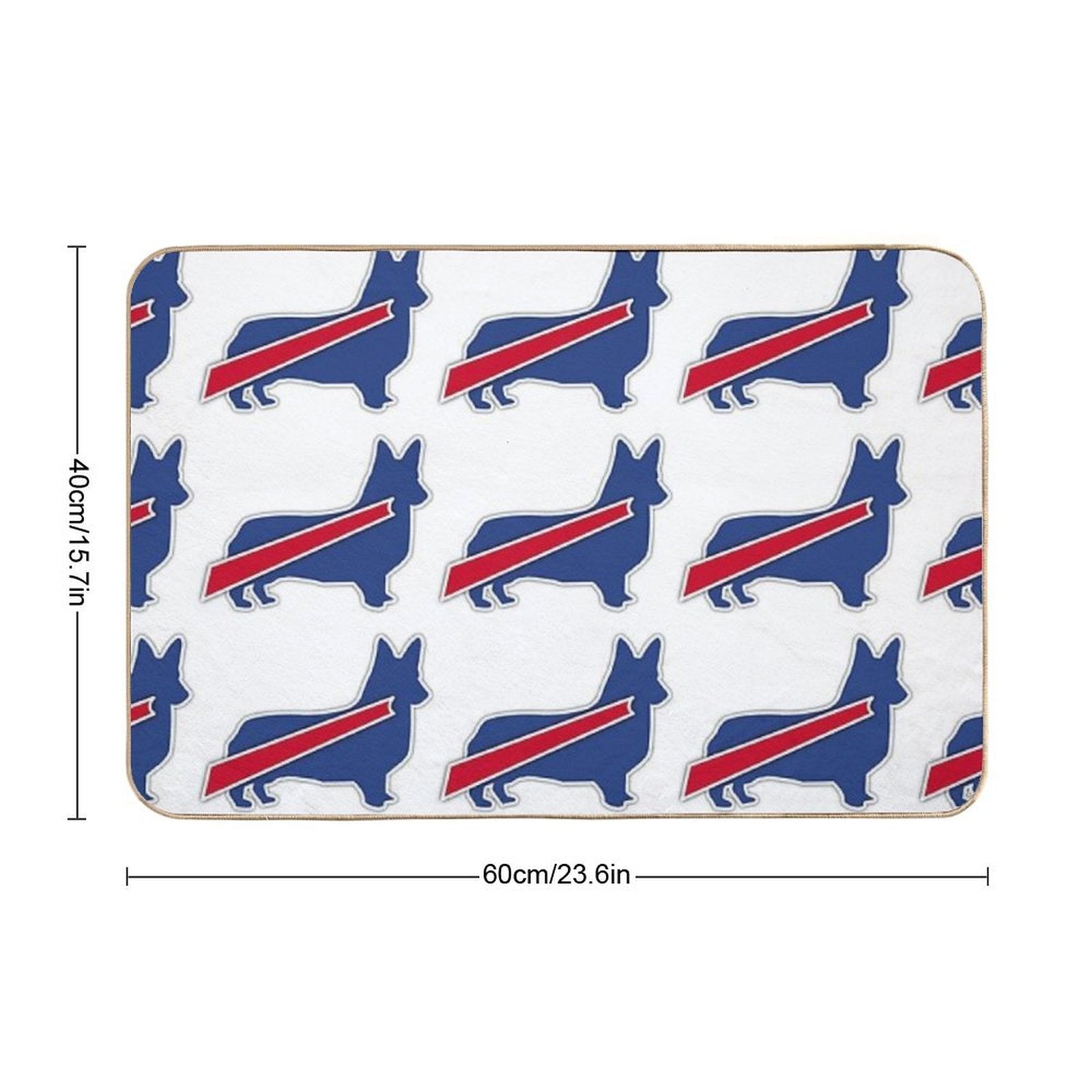 Buffalo Bills Corgi  Slip-Resistant Bath Mat