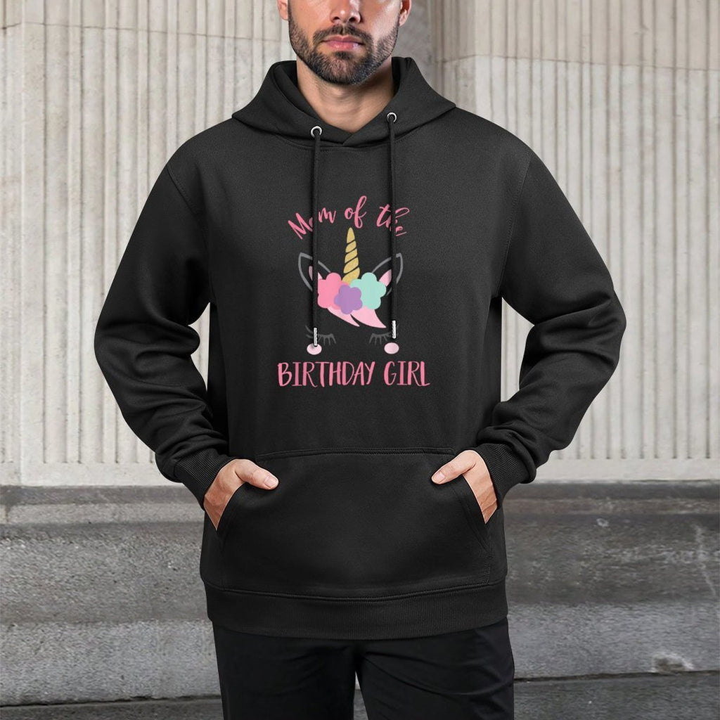 Unicorn Mom, Mom of The Birthday Girl Matching Relaxed Fit Hoodie