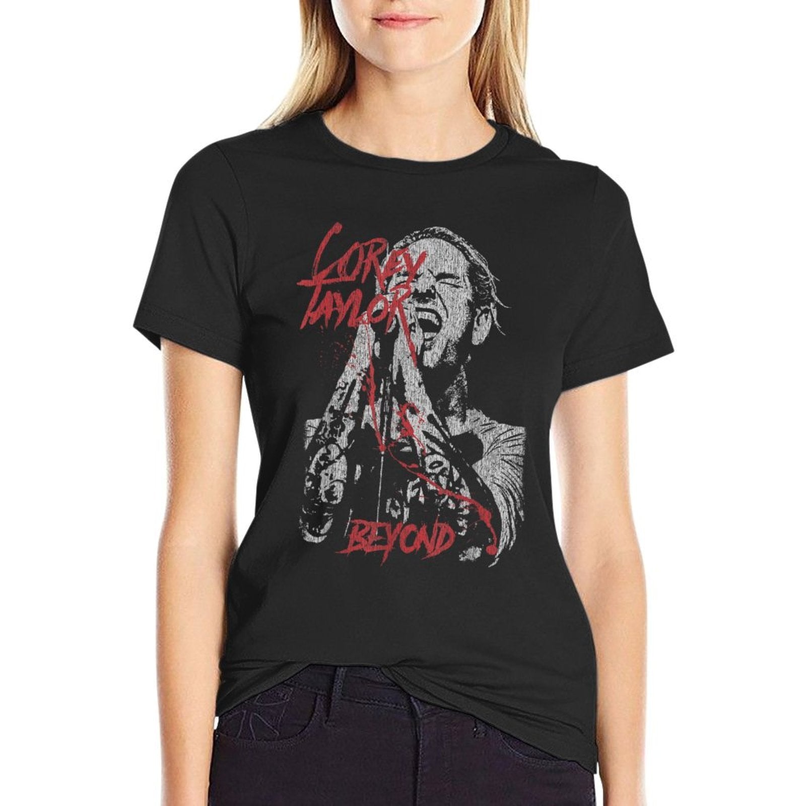 Control Industry - Corey Taylor Unisex Black Graphic - Small - - Crew Neck - Modern - Music - Novelty - Womens - Lightweight - N  Lightweight T-Shirt