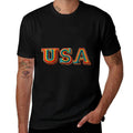Retro 70s Love Vibes Rainbow USA Patriotic Pride Month  Relaxed-fit T-Shirt