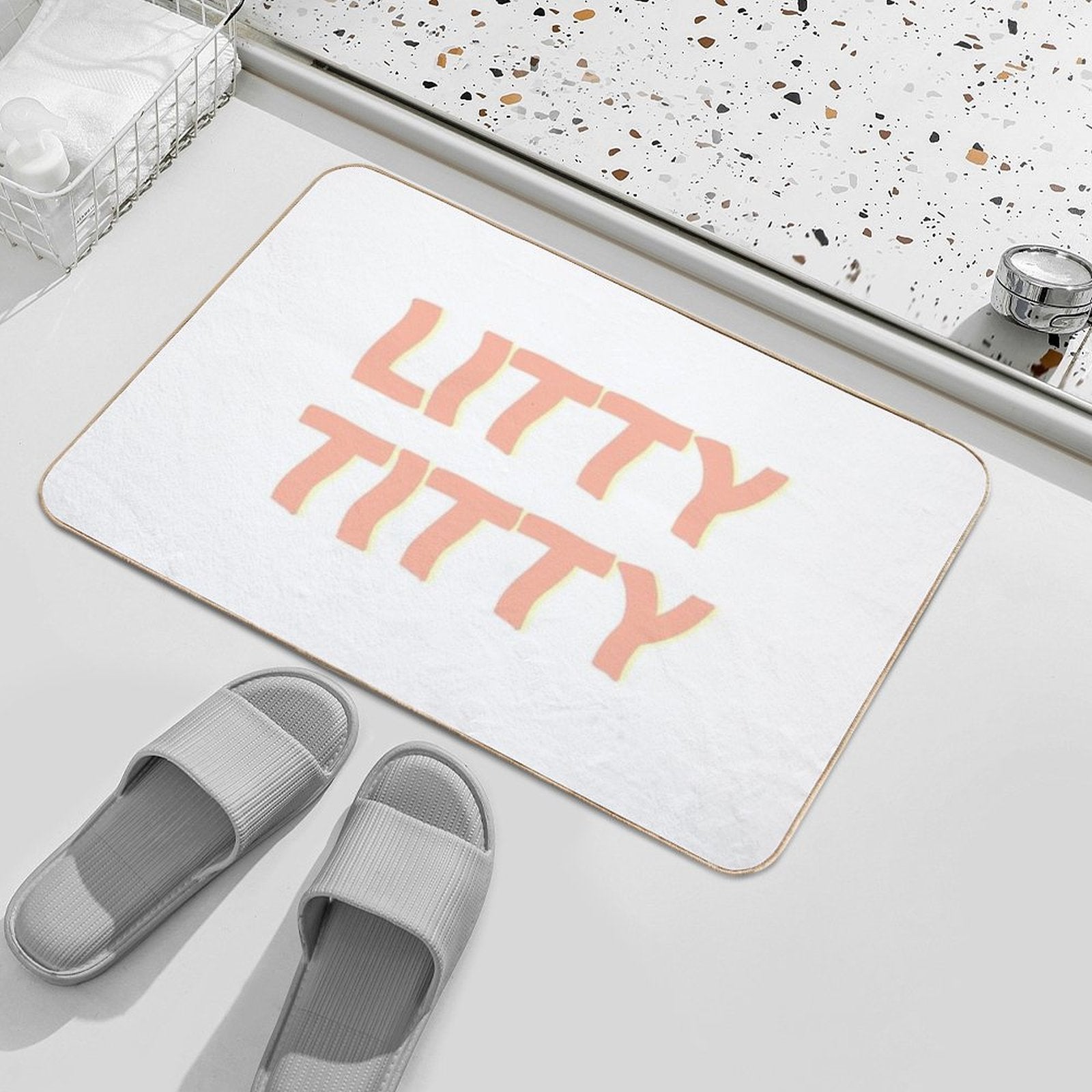 Litty Titty - Peach  Odorless Bath Mat