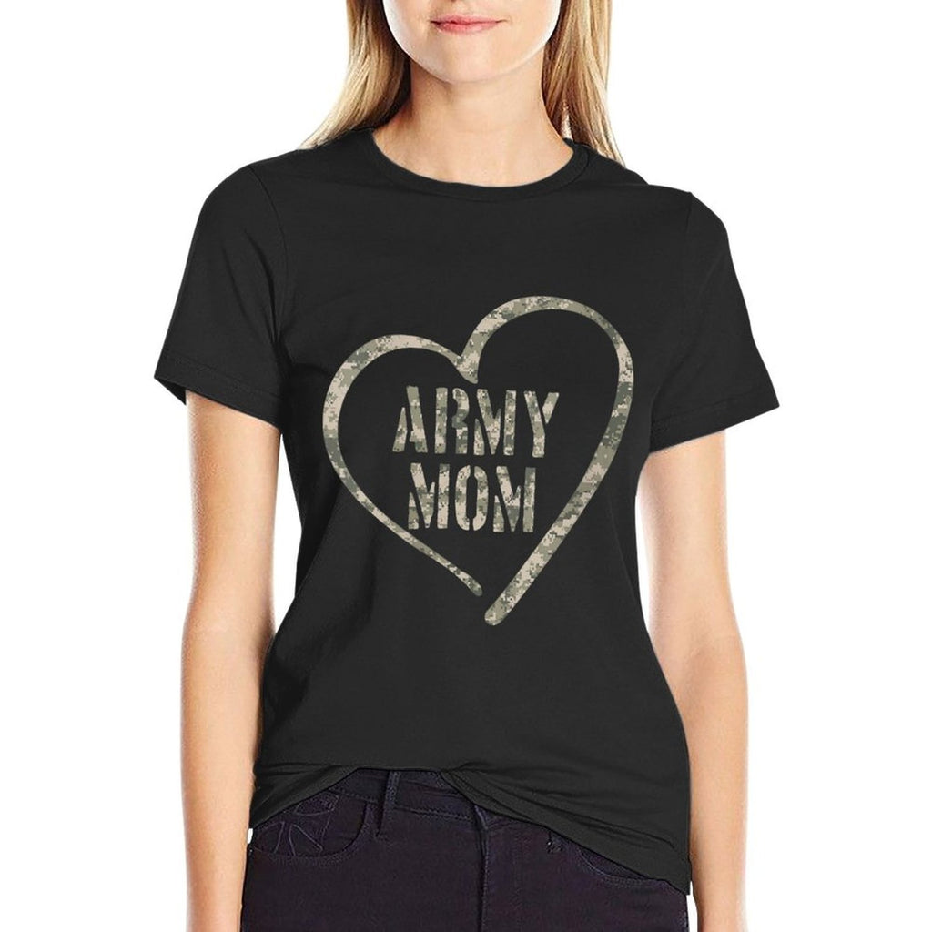 Womens Army Mom Proud Military Mother Serviceman Soldier Mom  Lightweight T-Shirt