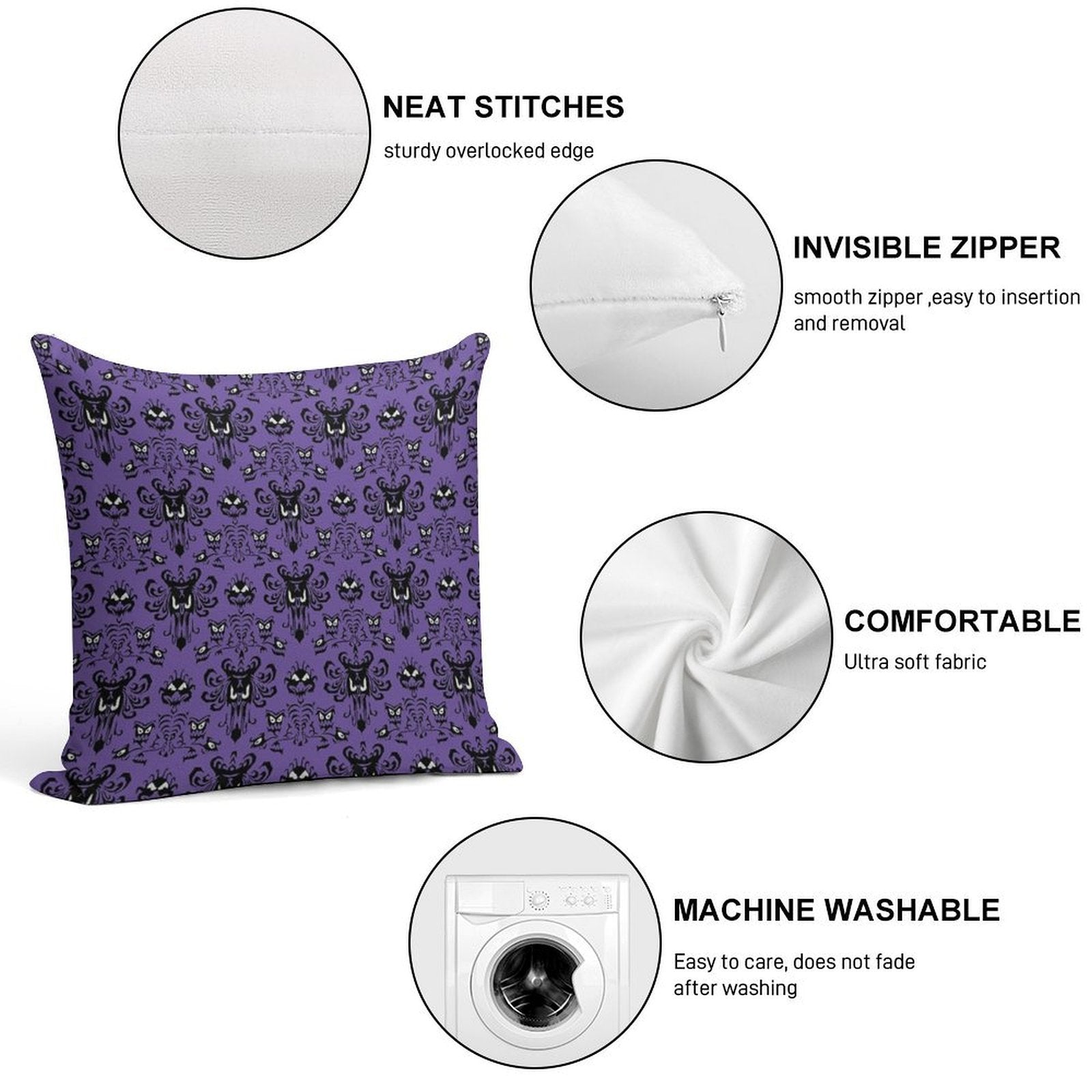 Haunted Mansion Soft Style Accent Throw Pillow