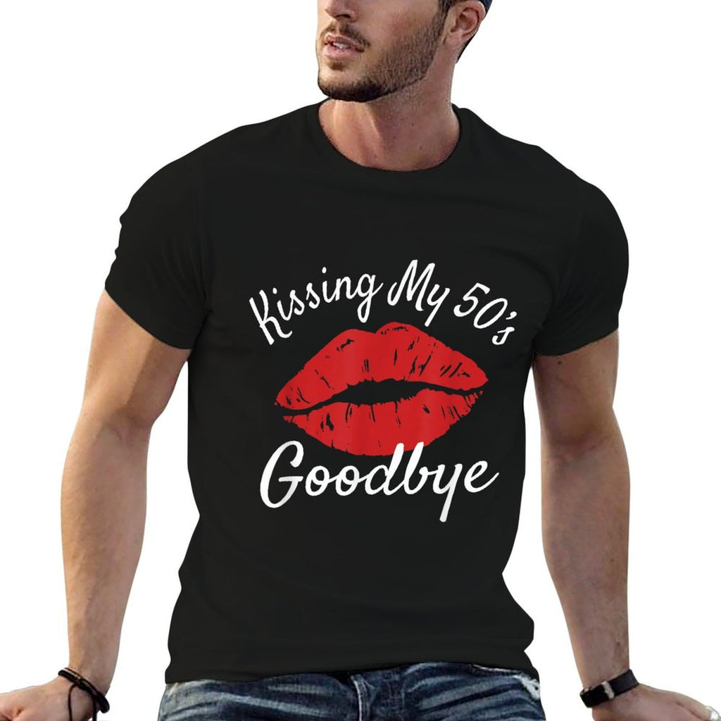 60th Birthday Kissing My 50s Goodbye Flirty Turning 60  Polyester Blend T-Shirt