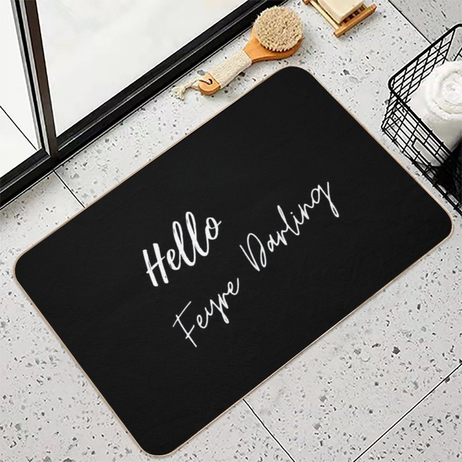 Hello Feyre Darling Acotar Rhysand Quote  Slip-Resistant Bath Mat
