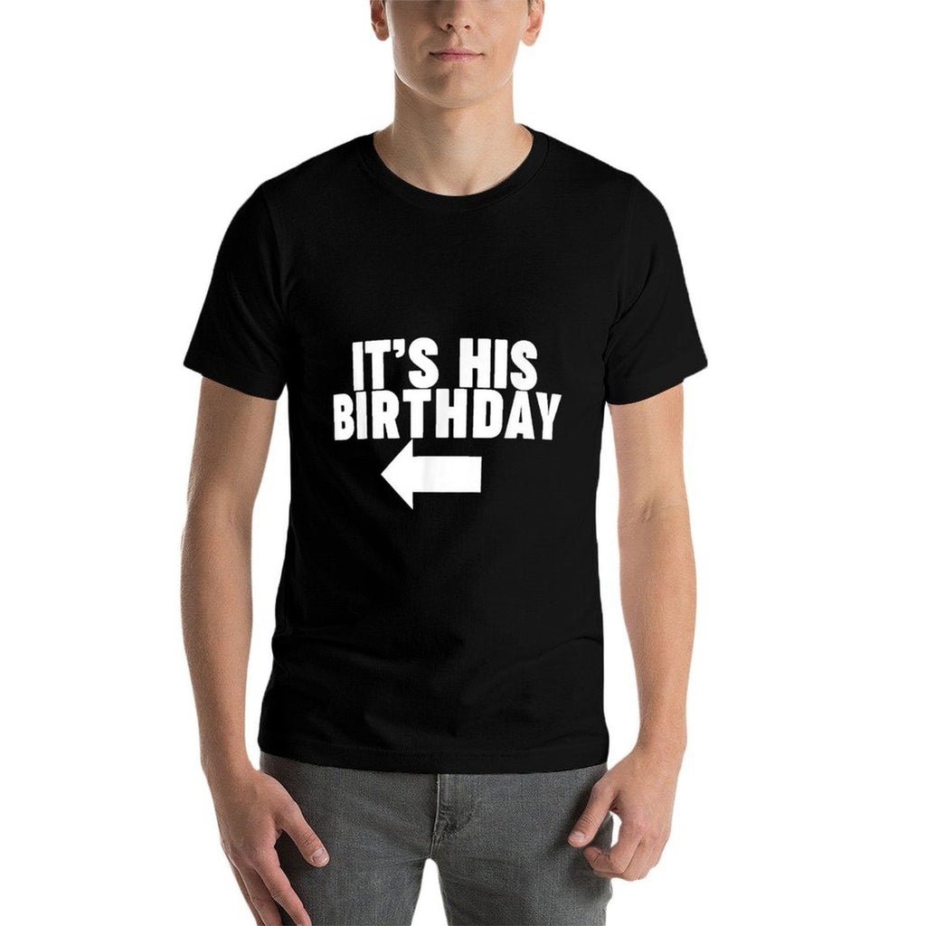 It's His Birthday  Oversized Silhouette T-Shirt