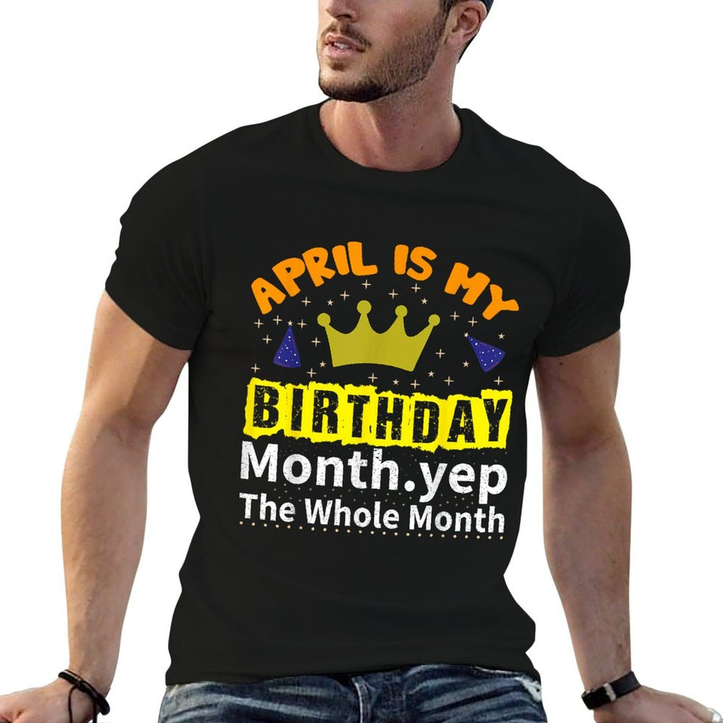 IT'S MY BIRTHDAY APRIL Month Groovy Birthday Novelty  Breathable T-Shirt