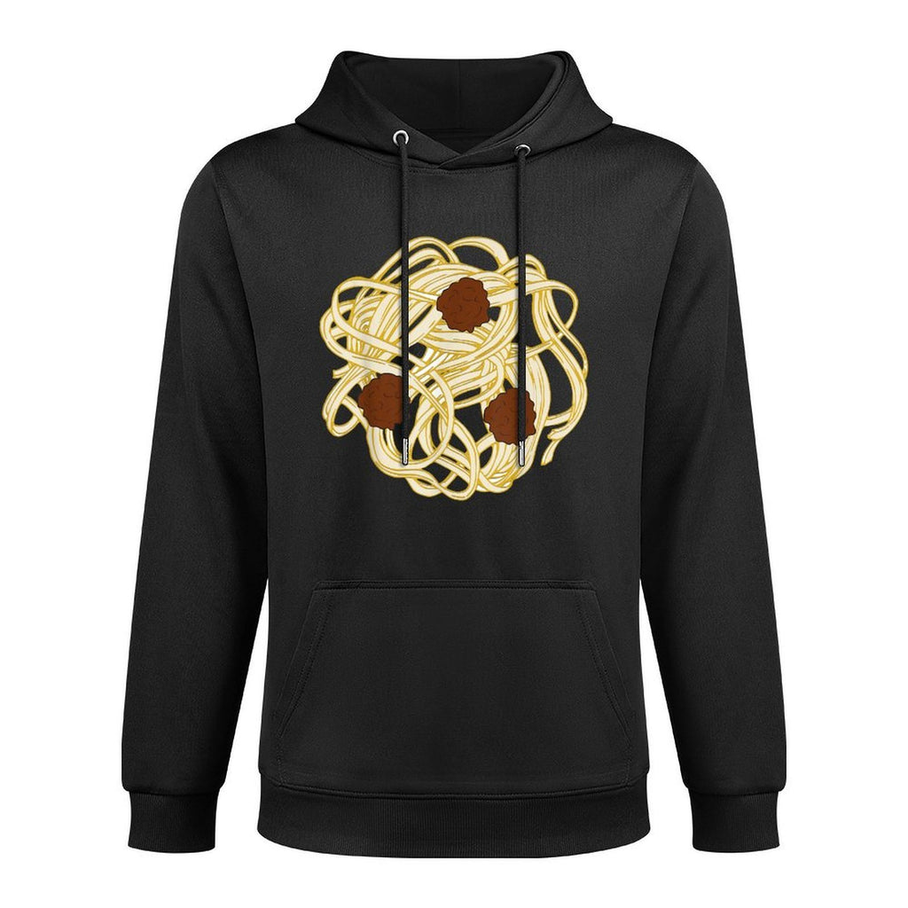 Funny Halloween Costume Food Spaghetti Meatballs Simple Safe Cotton-Polyester Blend Hoodie