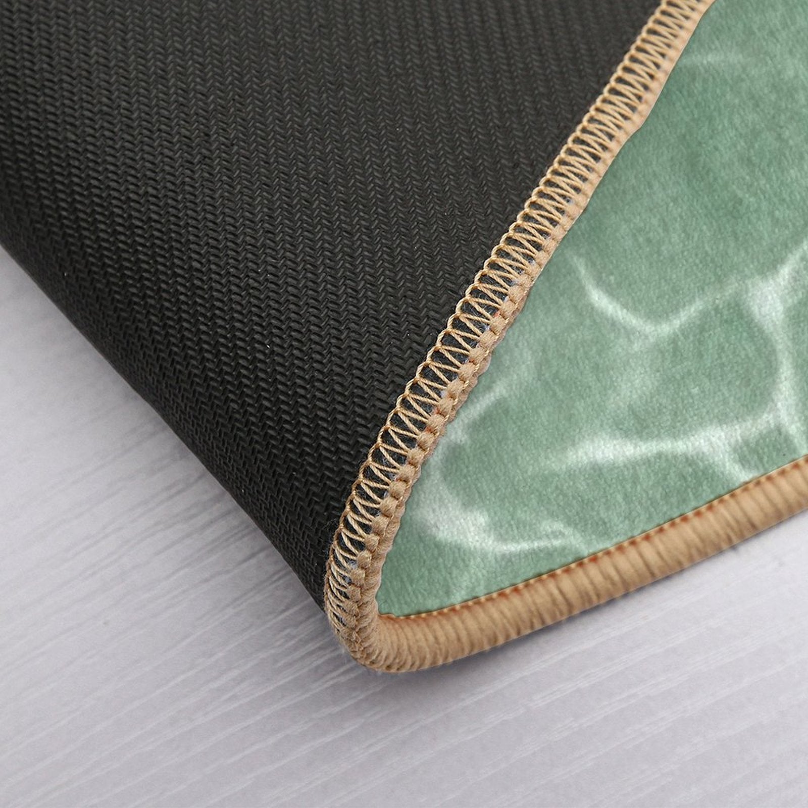 Mint Wave Minimalist Aesthetic Pattern  High-Traffic Bath Mat