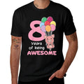 Kids Pig For 8th Birthday For Children Eight Years Old  Vintage-inspired T-Shirt