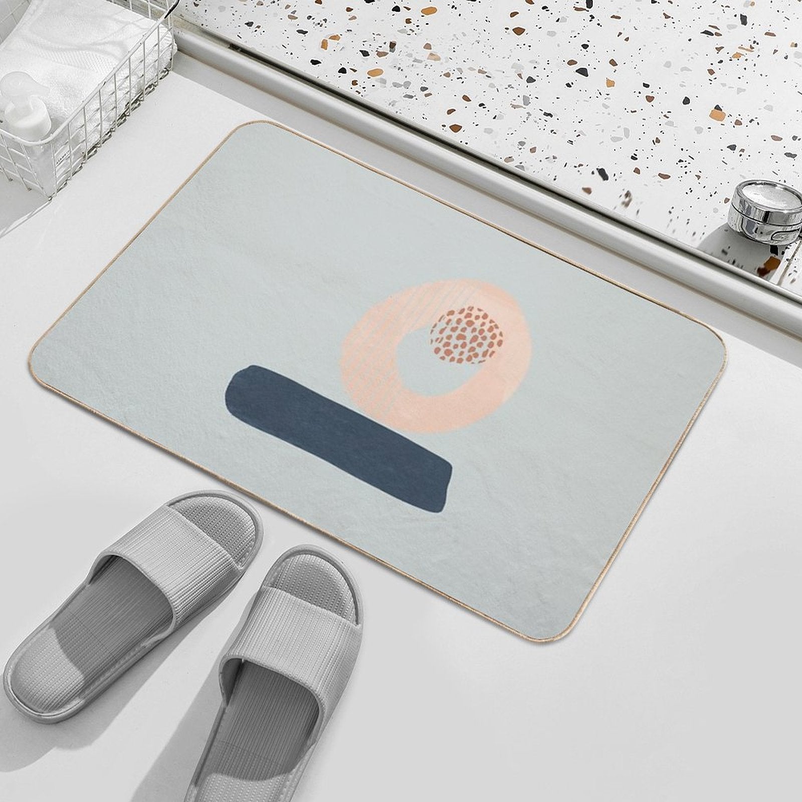 Abstract Shapes II  Rapid-Drying Bath Mat
