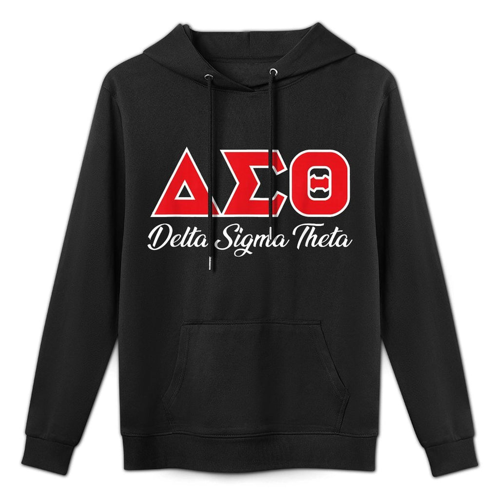 AMAZIGREEK Delta Sigma Theta Sorority Paraphernalia, Delta 1913 HBCU Unisex Adult, Black, Small Easy Care Hoodie